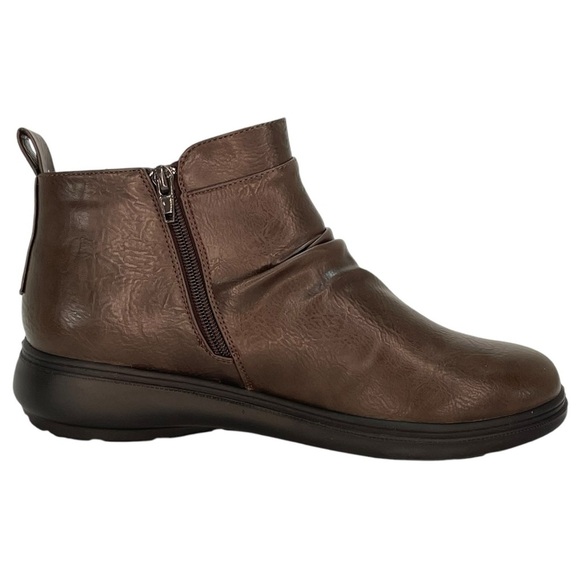 Easy Street Ariadne Brown Faux Leather Womens Booties Size 9.5M - Picture 5 of 10